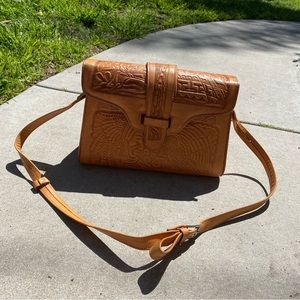 Mexican leather cross body or shoulder purse
